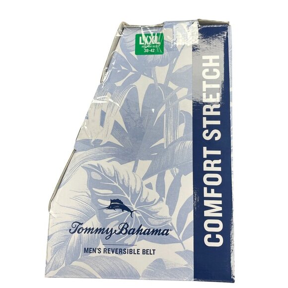 NEW Tommy Bahama Men's L/XL Reversible Belt Comfort Stretch Black/Gray - Picture 4 of 6